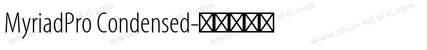 MyriadPro Condensed字体转换